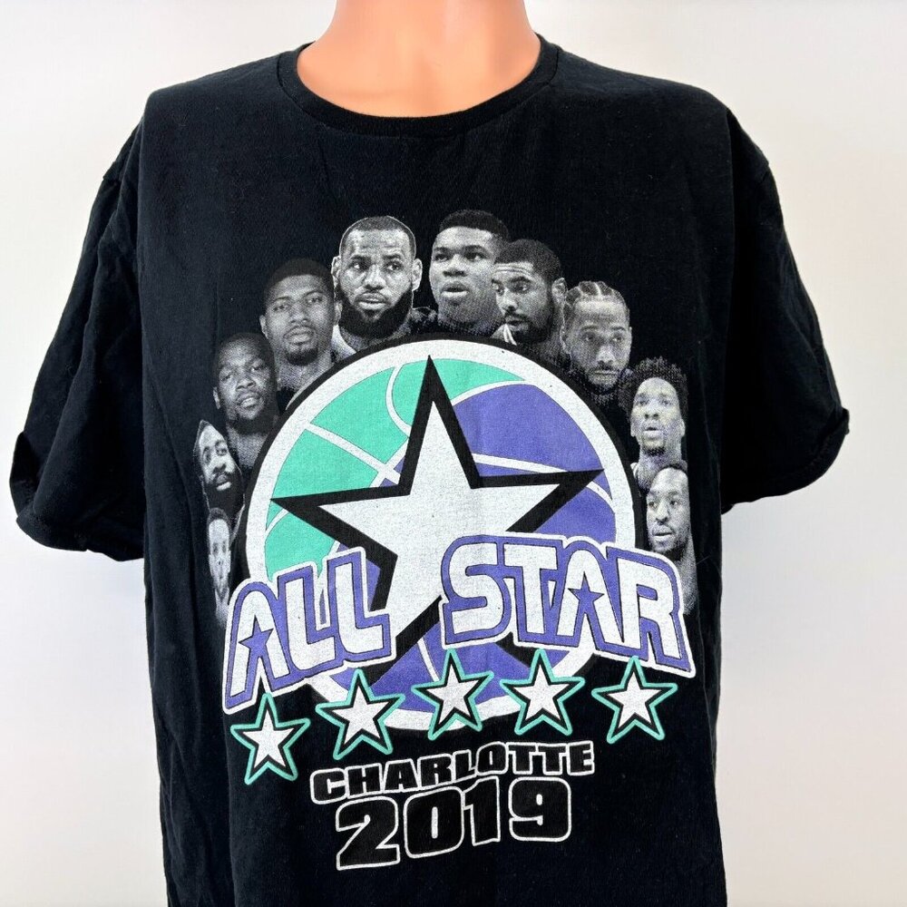 NBA All Star Game T Shirt Mens Size XL 2019 Charlotte Basketball LeBron Giannis